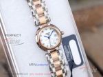 Perfect Replica Longines Rose Gold Smooth Bezel White Face 26.5mm Women's Watch